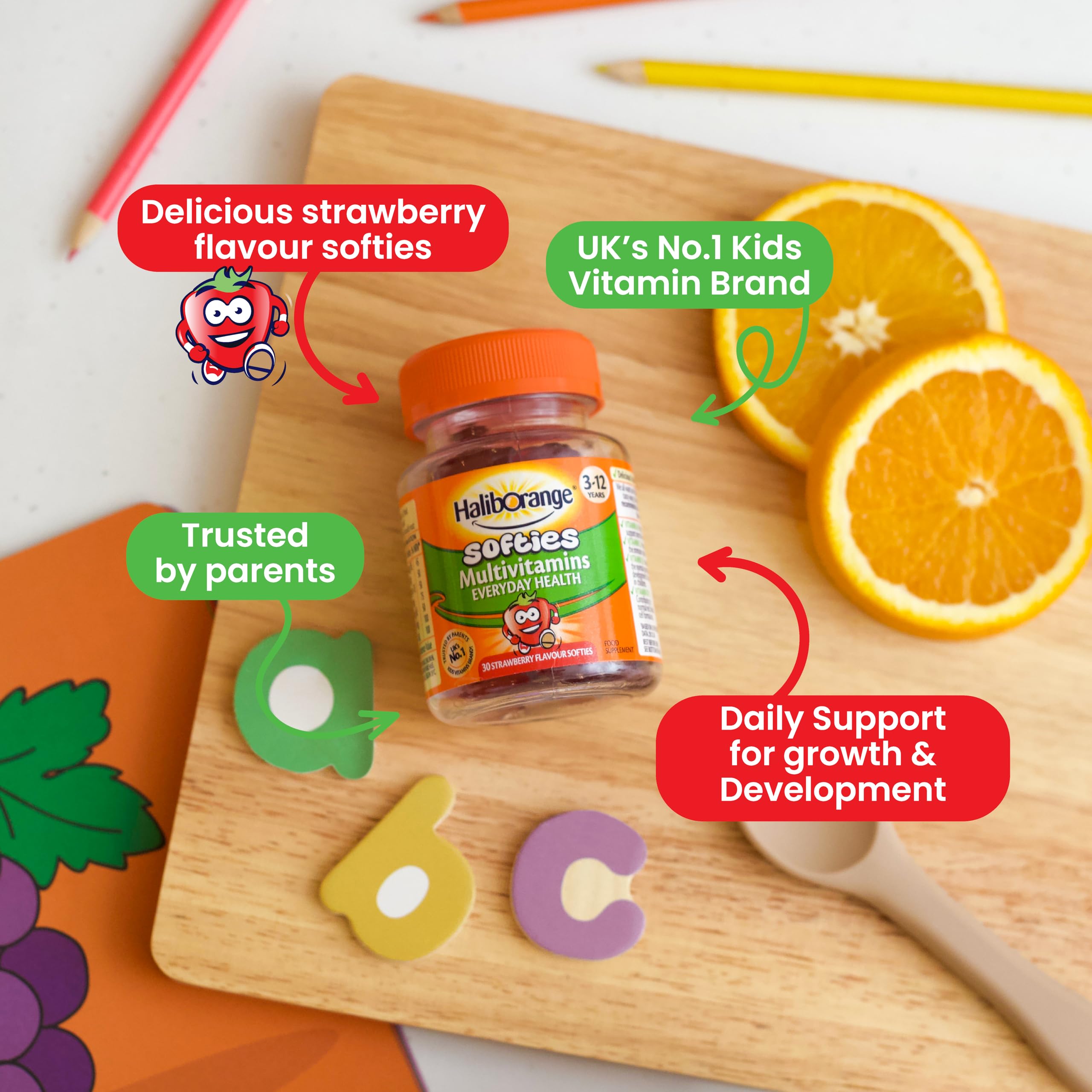 Haliborange Kids gommes délice fraise – texture agréable