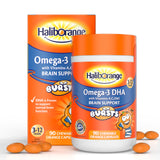 Haliborange Kids Omega-3 gommes vitamine A C D E, soutiennent les apports quotidiens.
