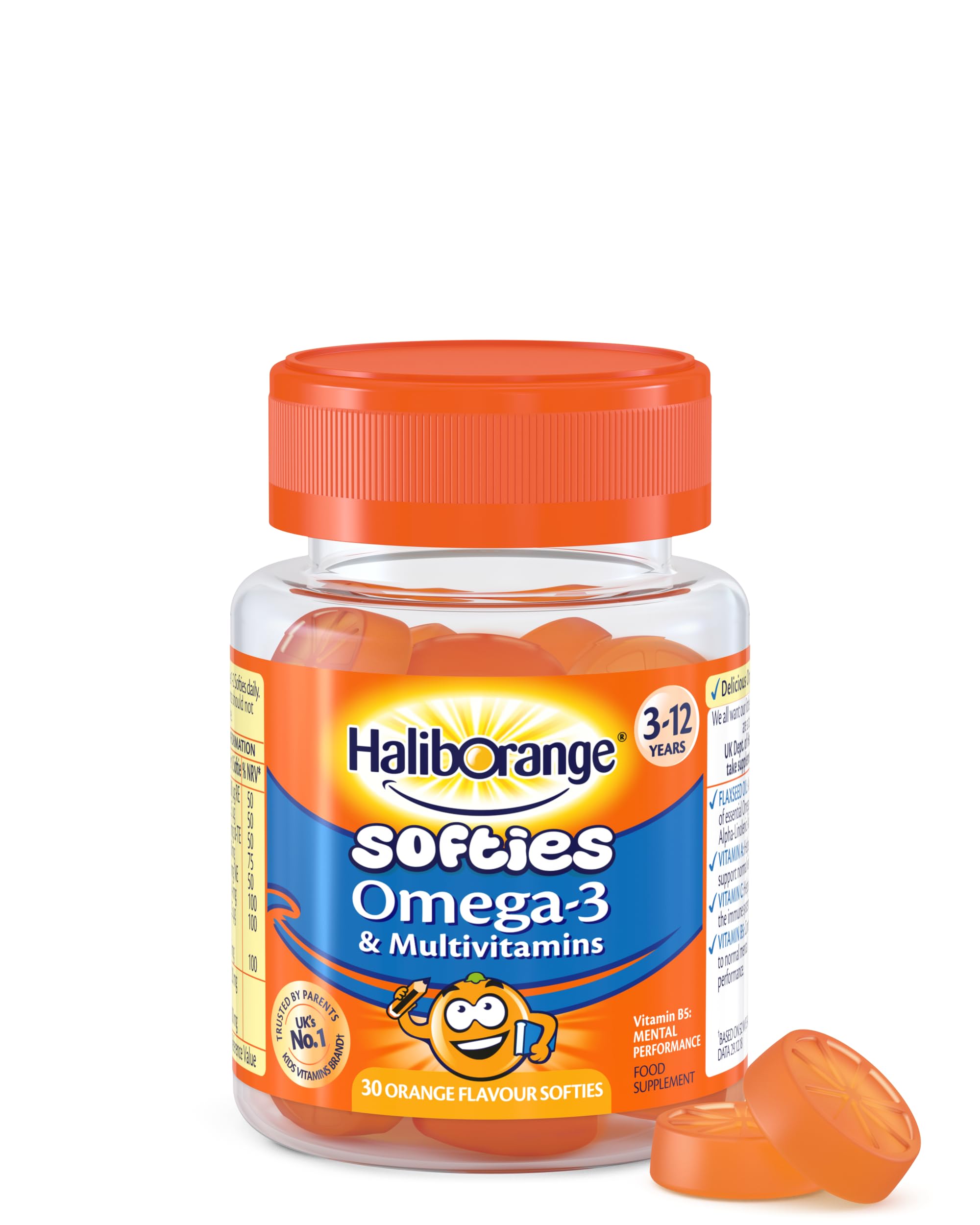 Haliborange Softies - bouteille ouverte, prise quotidienne sans effort