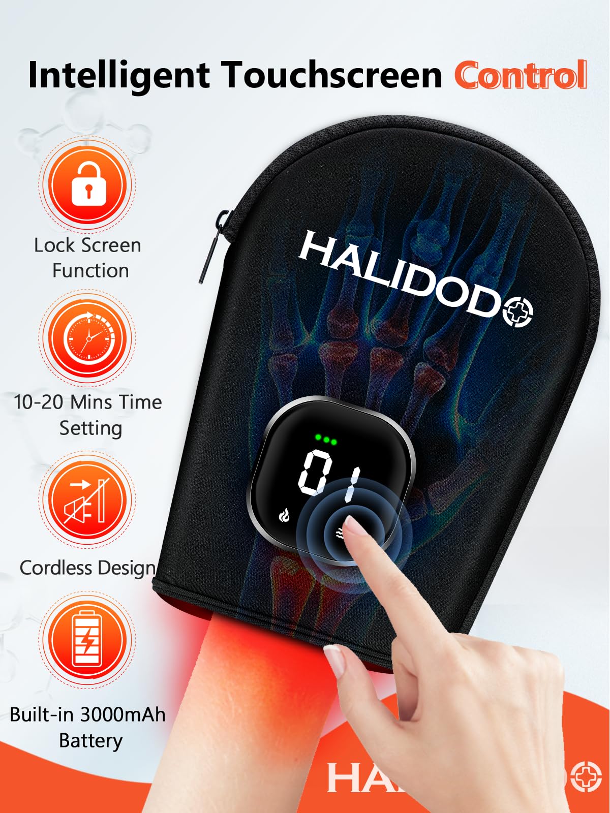 HALIDODO gant-fermeture-zippee: design pratique et facile à nettoyer