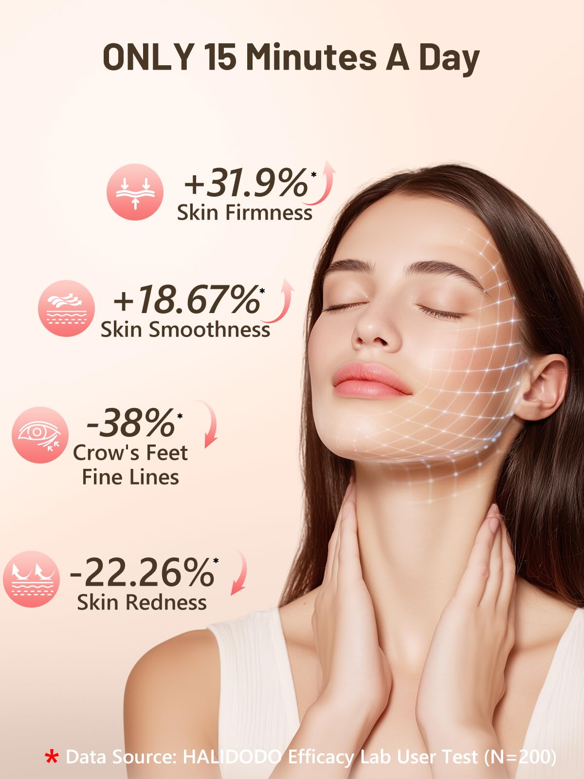 HALIDODO masque visage orange — revitalise le teint et la texture cutanée.