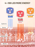 HALIDODO masque visage rouge et infrarouge — utilisation pratique à domicile avec minuterie.
