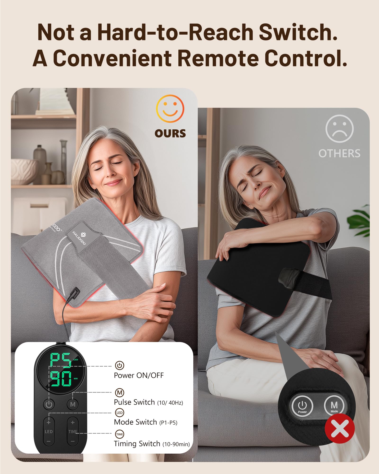 HALIDODO mode pulsatile et 5 niveaux pour personnaliser chaque séance.