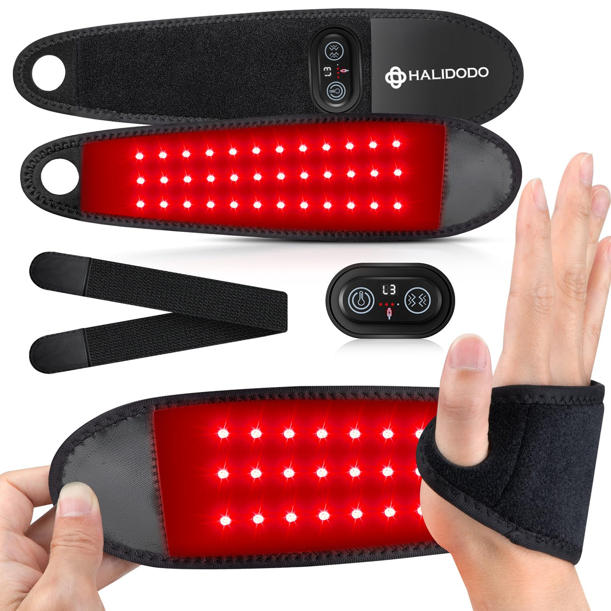 HALIDODO poignet: thérapie par lumière rouge pour détente ciblée.