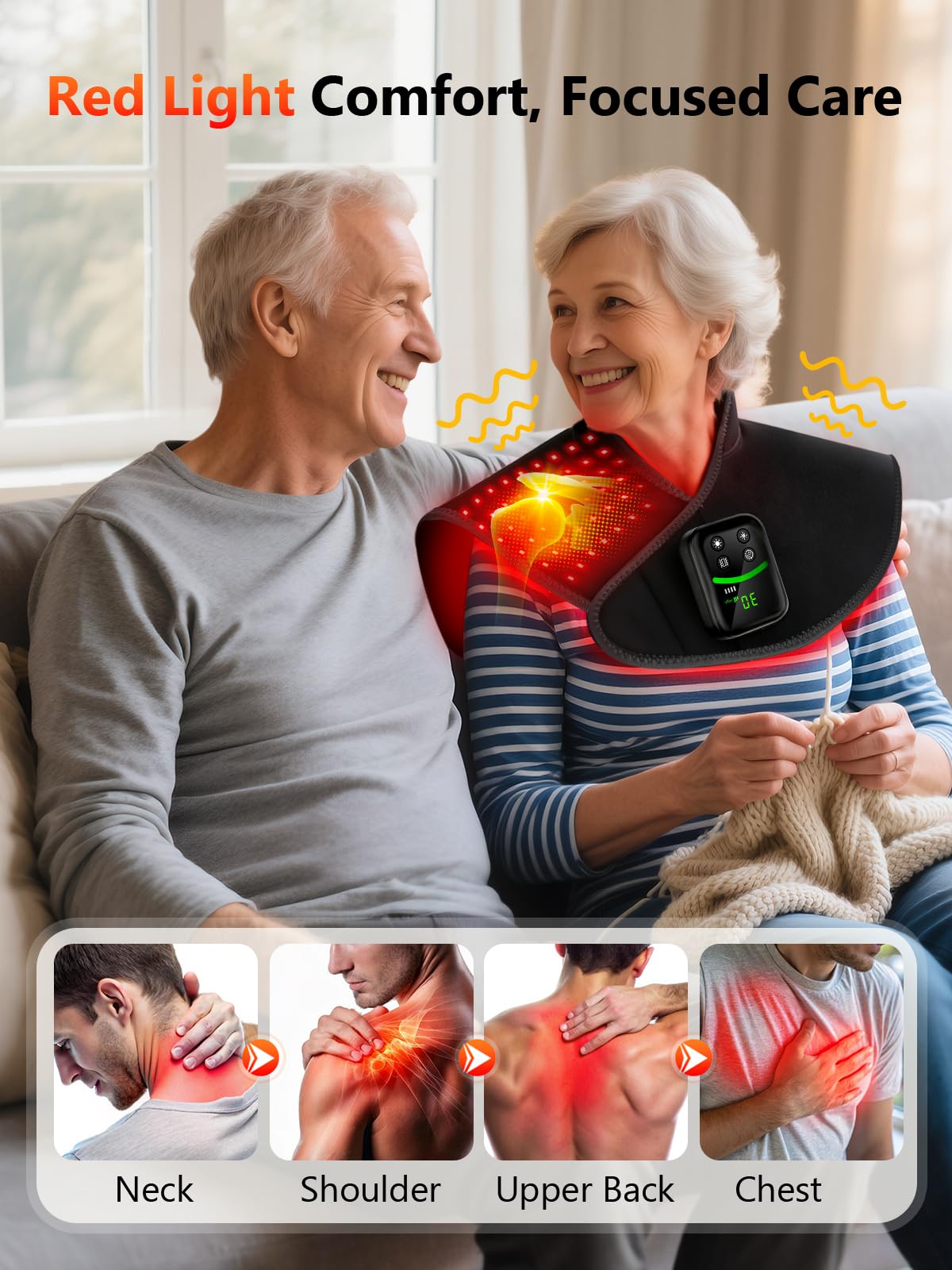 HALIDODO dispositif à lumière rouge avec massage, utilisation portable à domicile.