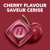 Halls cerise drops texture lisse et fruitée.