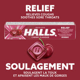 Halls cerise emballage extérieur clair et attrayant.