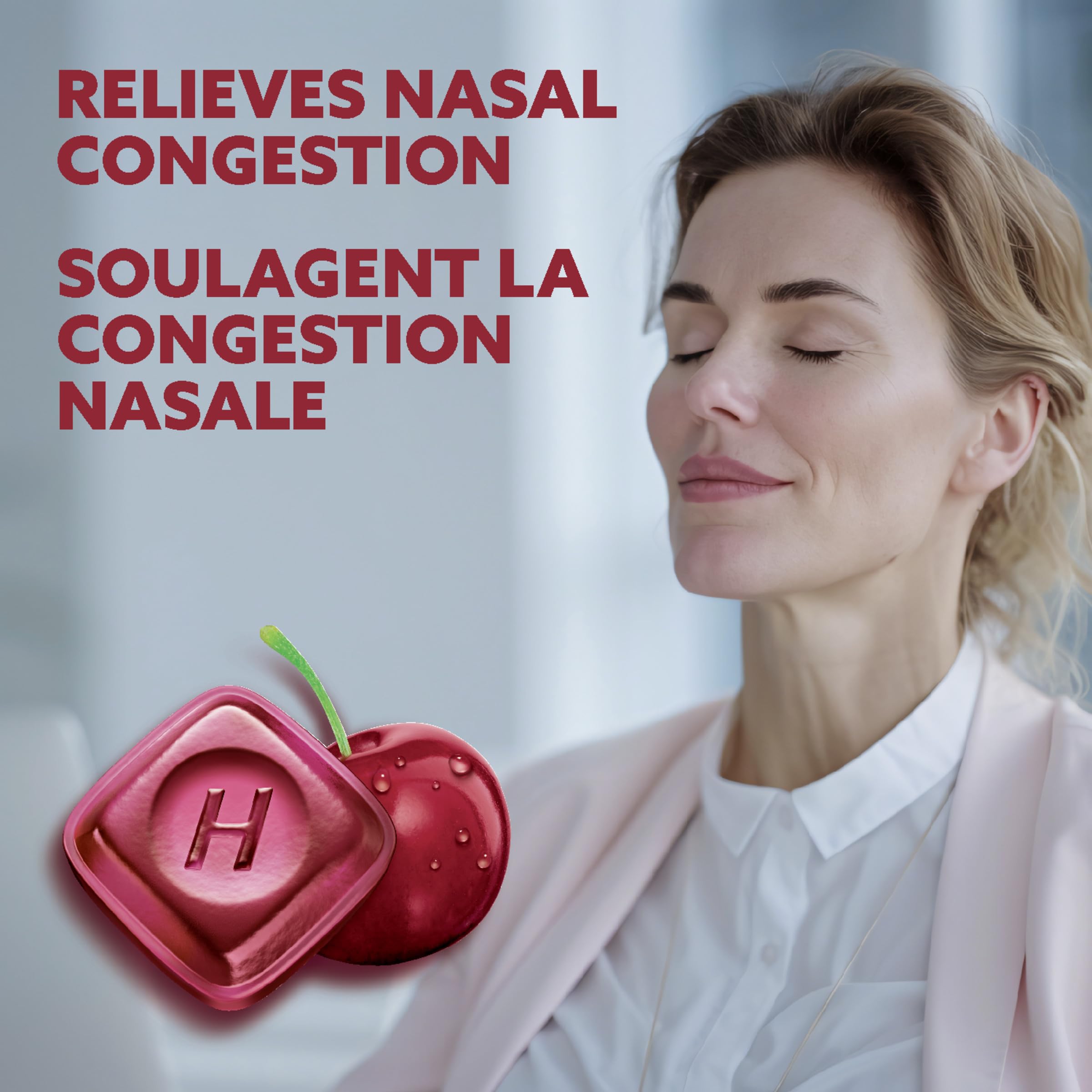 Halls cerise paquet ouvert prêt à consommer.
