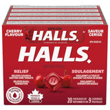 Halls cerise paquets 20x9 pièces, format pratique pour emporter.