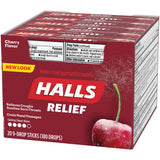 HALLS Cerise menthol, format compact idéal pour le sac.