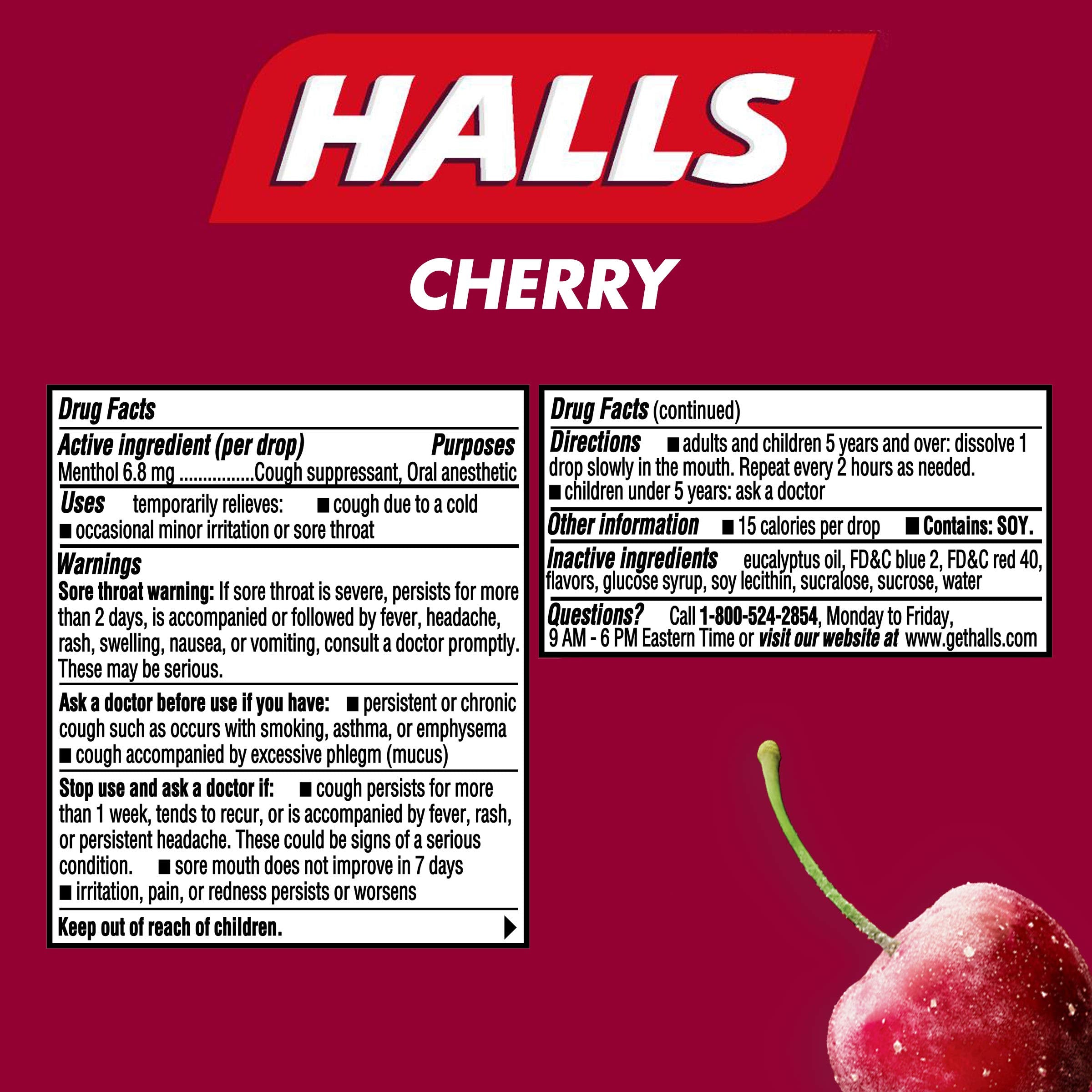 HALLS Cerise menthol, parfait pour emmener au quotidien.