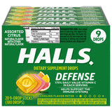 Gouttes citron HALLS Defense, format sticks pratique à emporter.