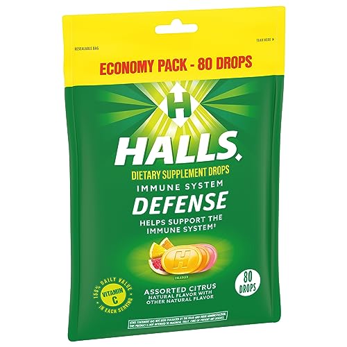 Idée cadeau santé avec HALLS Defense agrumes