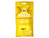 Halls Menthe Miel Citron, sac refermable, apaise la gorge et rafraîchit les voies.