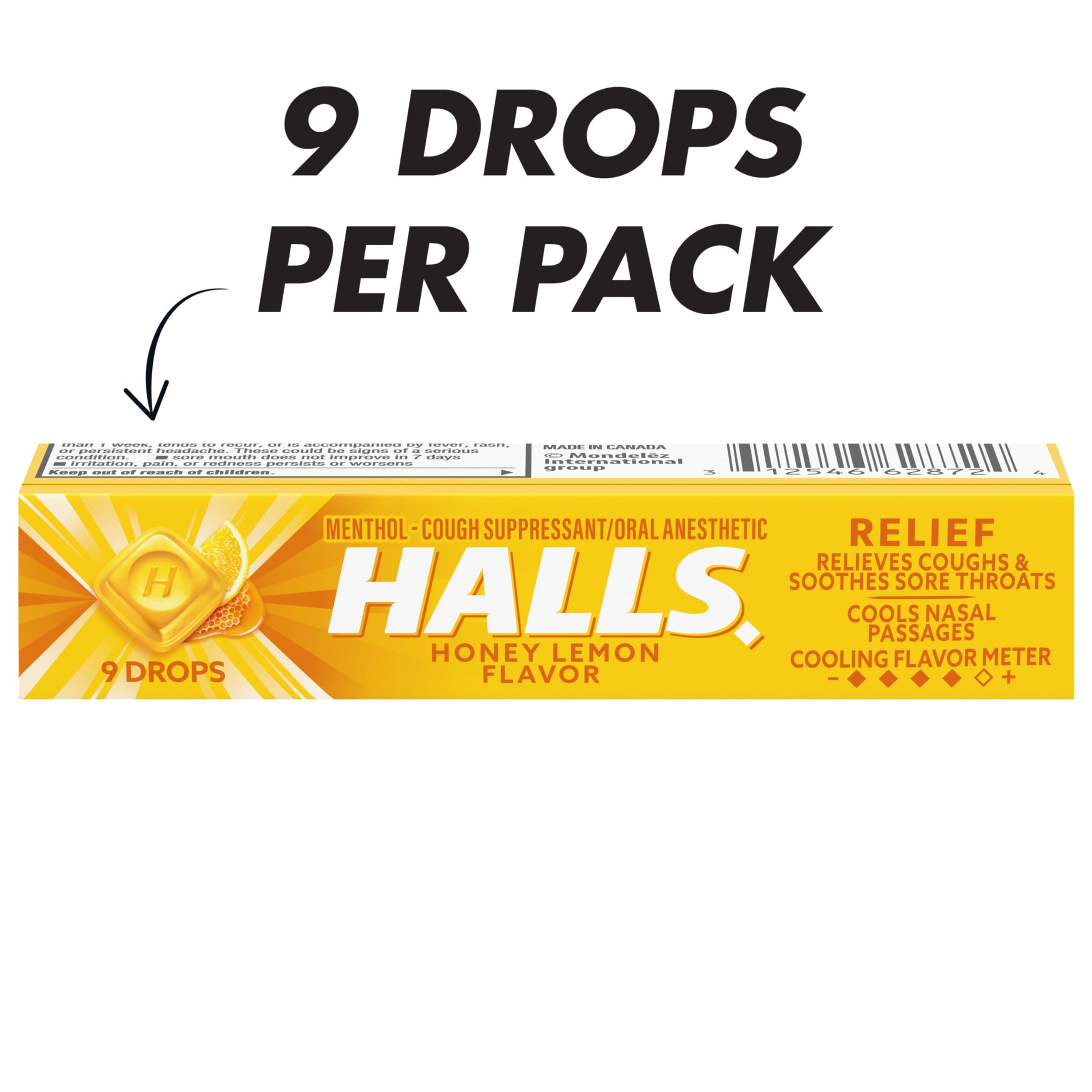 Bâtonnets Hall's miel citron individuels faciles à transporter
