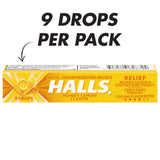 Bâtonnets Hall's miel citron individuels faciles à transporter