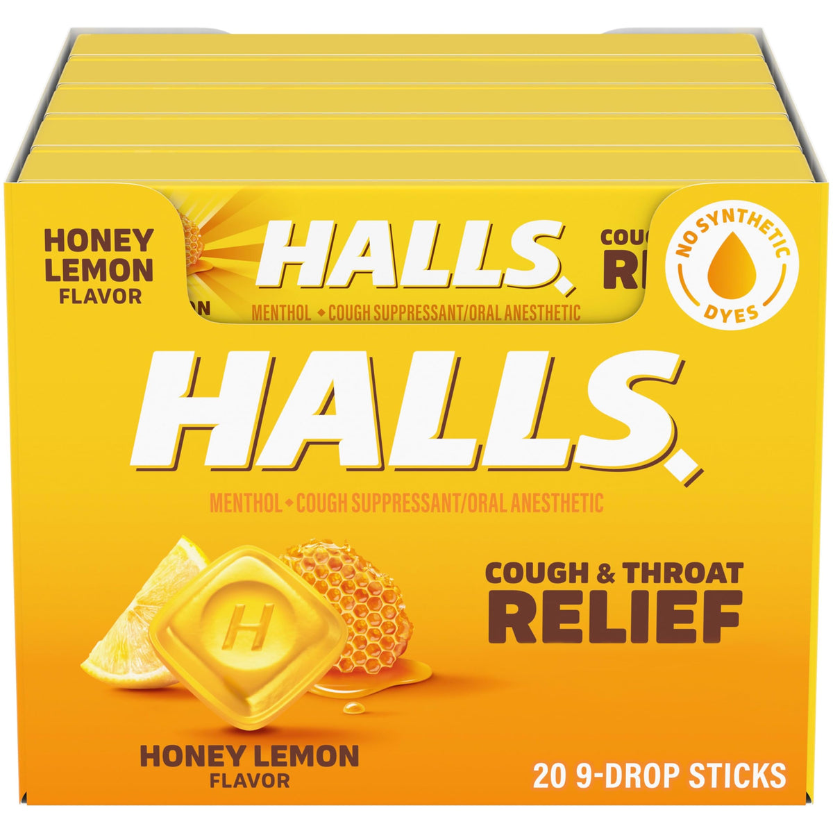 Hall's pastilles miel citron emballage pratique pour voyage