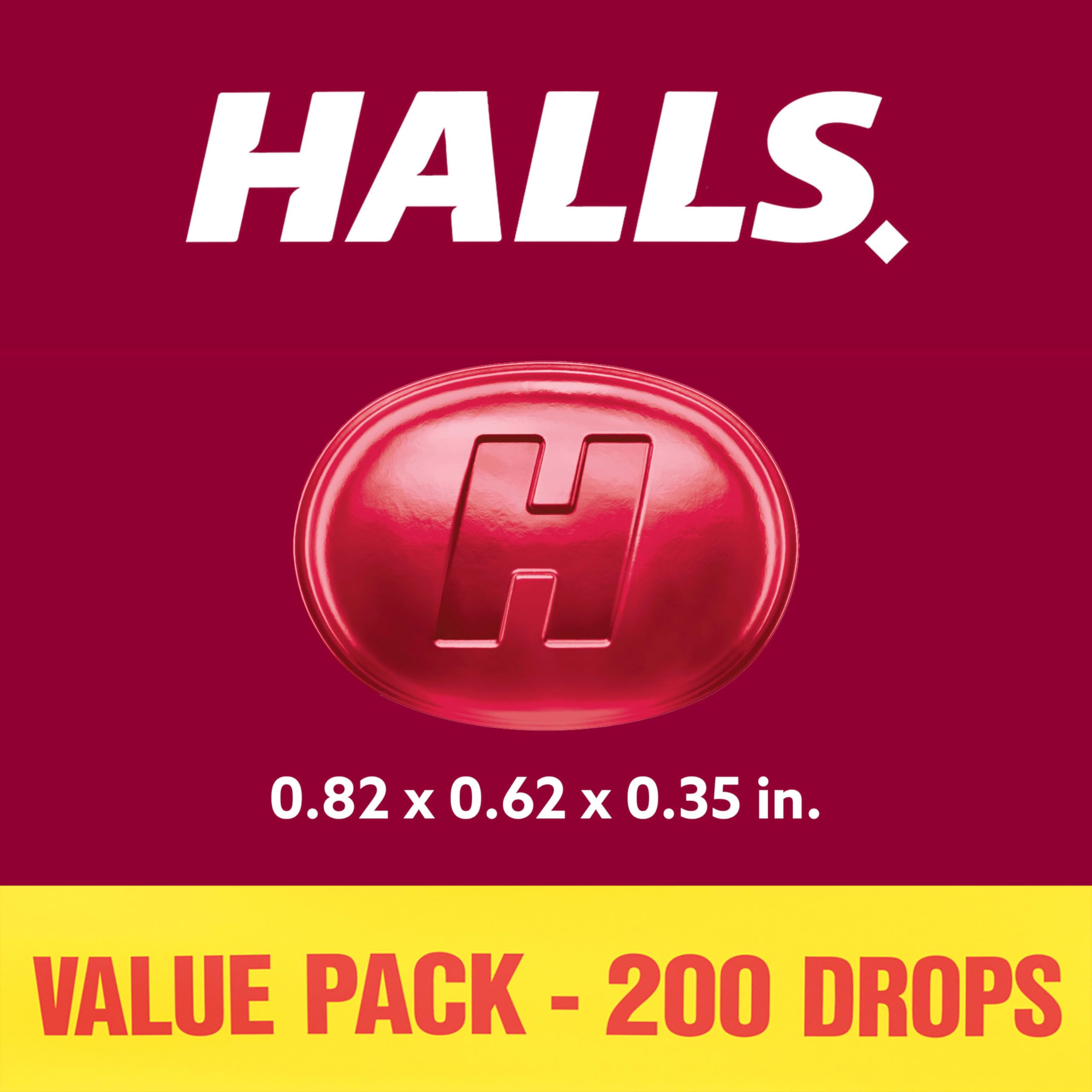 Pastilles HALLS pour gorge douloureuse, dissolution rapide.
