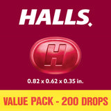 Pastilles HALLS pour gorge douloureuse, dissolution rapide.