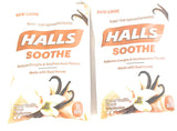 Pastilles Halls miel vanille, lot de 2, réconfort pour gorge irritée et toux légère
