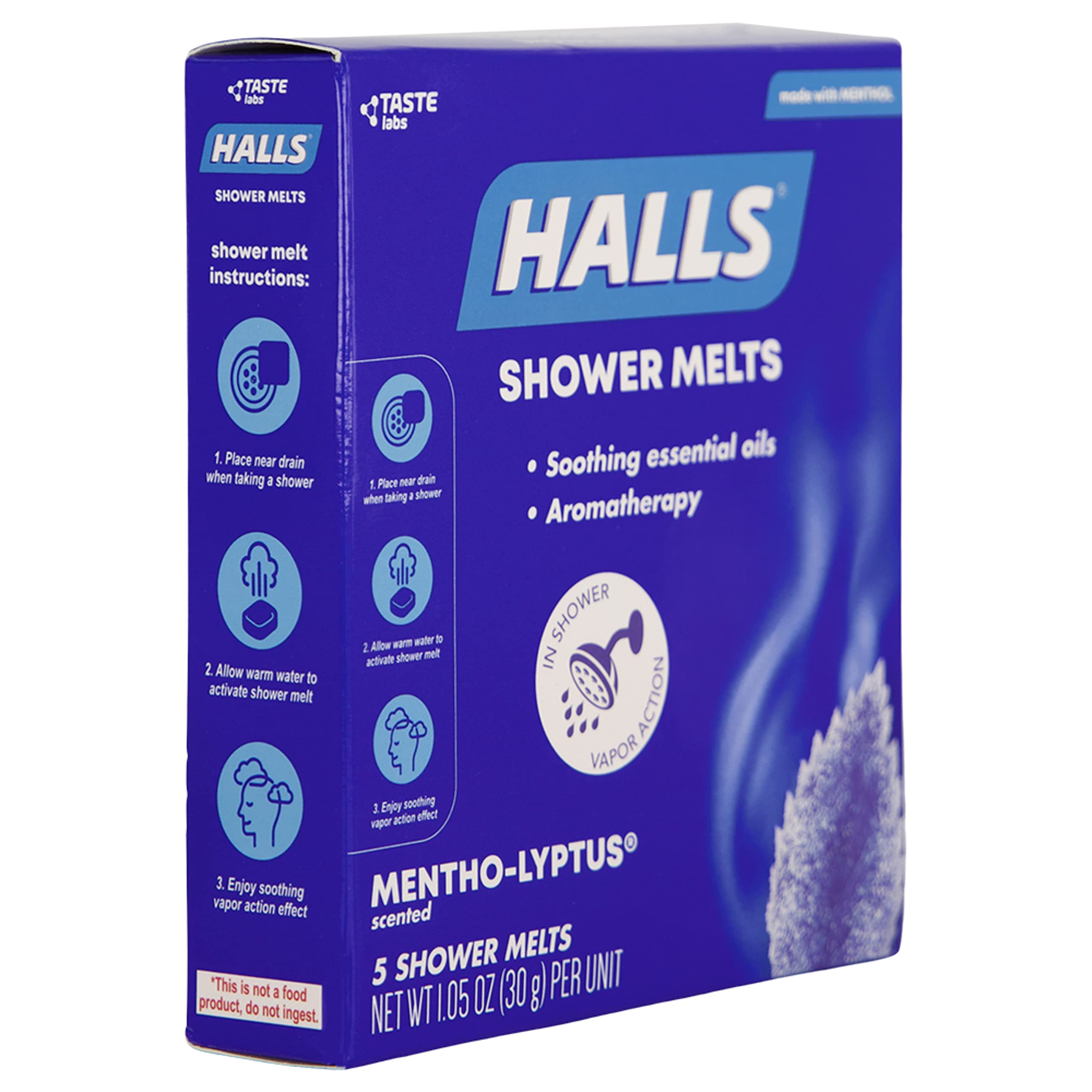 Halls pack de 5 melts douche pratique et réconfortant