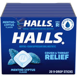 HALLS Mentho-Lyptus dans la boîte, soulagement temporaire de la gorge