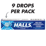 Gout mentholé rafraîchissant des pastilles HALLS Mentho-Lyptus pour la gorge