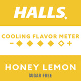 Menthol 5-8 mg par pastille HALLS Relief, effet frais.