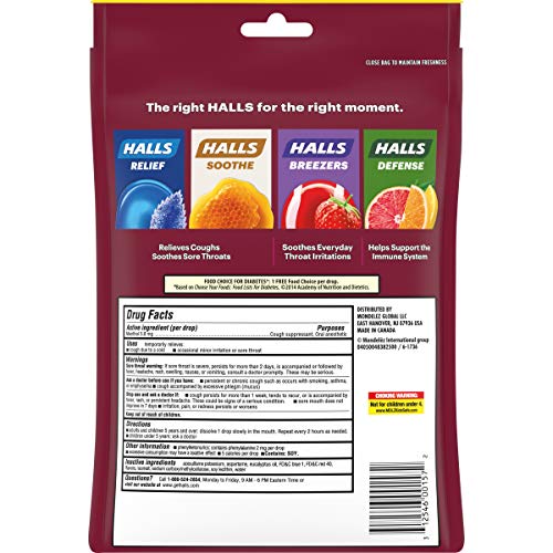 Boîte HALLS sans sucre refermable et hygiénique
