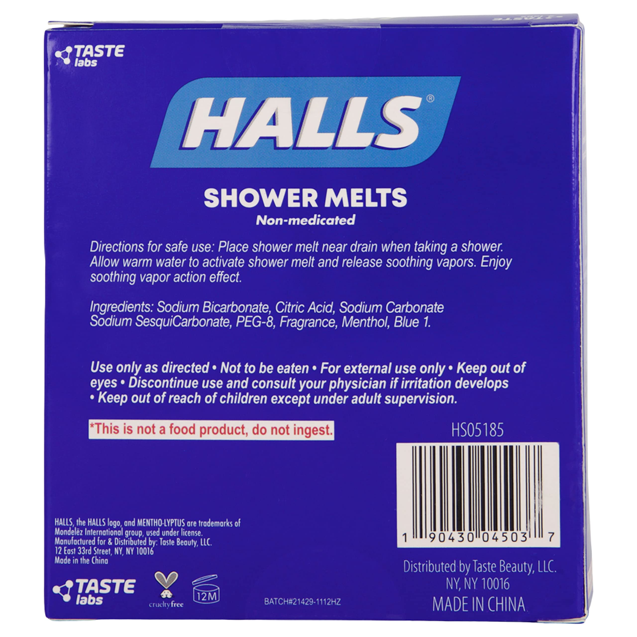 Halls melts douche parfum frais matin démarrage revigorant