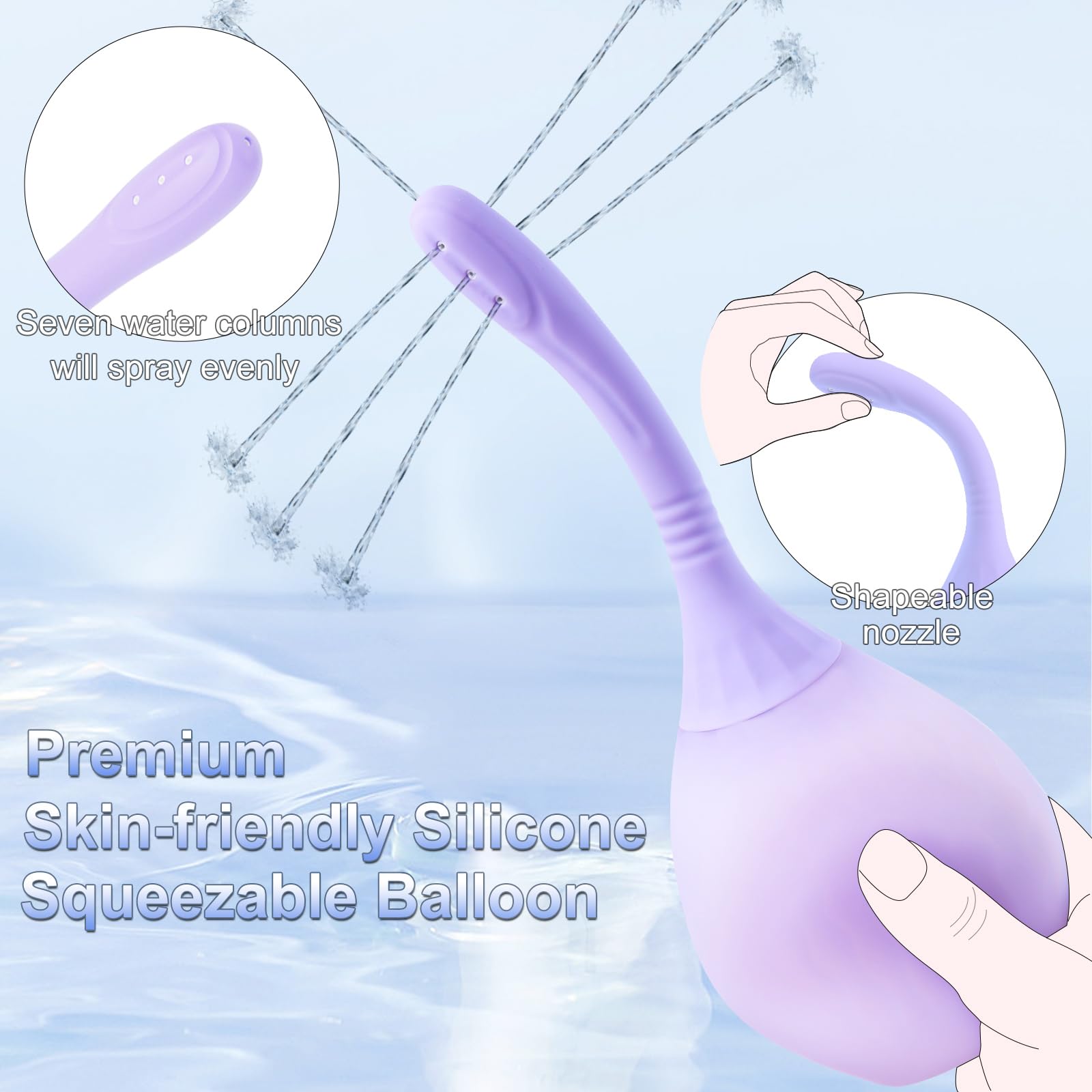 Halory Enema Connecteur Tuyau Douche, connexion rapide pour hydratation à domicile.