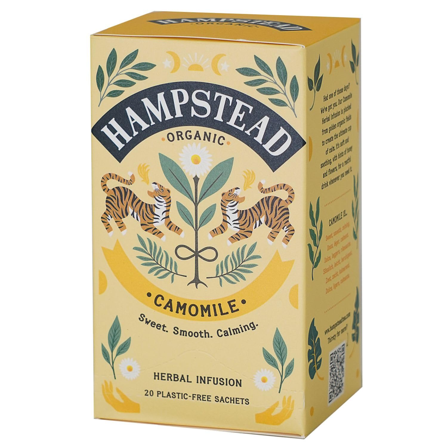 Hampstead Tea Care Camomille – sachets d'infusion, arôme floral doux.