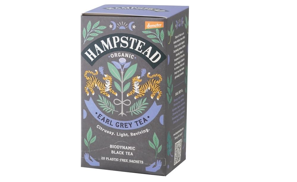 Sachets de thé Hampstead Earl Grey, infusion aromatique idéale au petit-dejeuner