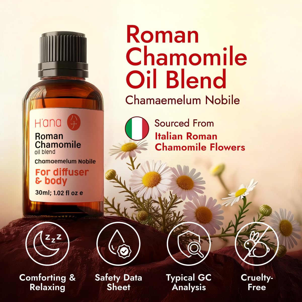 H'ana camomille romaine — idéal pour bougies faites maison et cosmétiques.