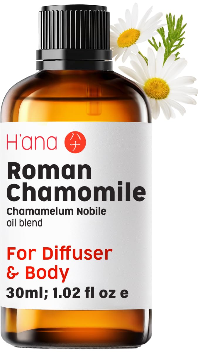 H'ana camomille romaine — bouteille vue de face, détente douce par aromathérapie.