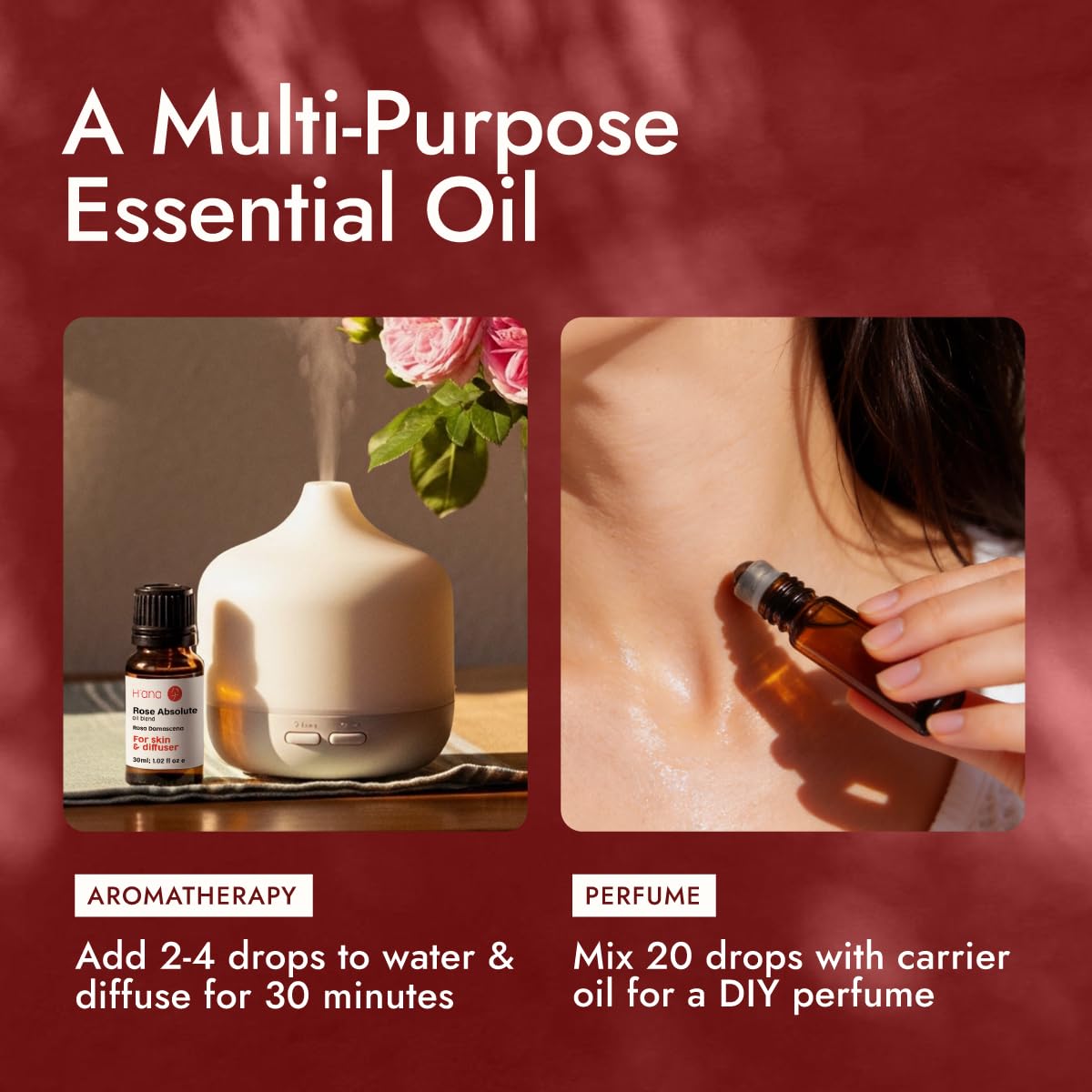 H'ana Rose: bougies maison diffusant une senteur rose chaleureuse.