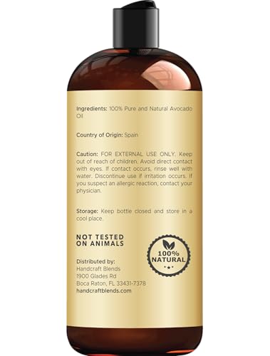 Peau hydratée et douce avec l'huile avocat Handcraft Blends