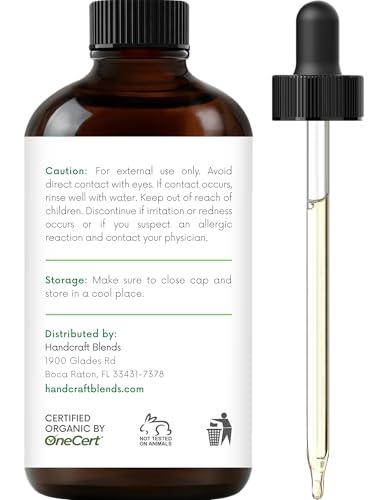 Étiquette premium Handcraft Blends sur romarin, preuve de qualité et traçabilité.