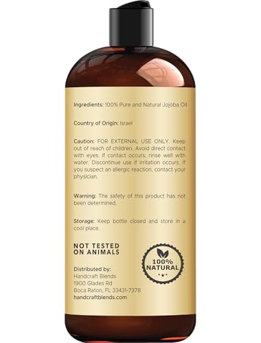 Huile Handcraft Blends jojoba sur peau, apporte élasticité et douceur.