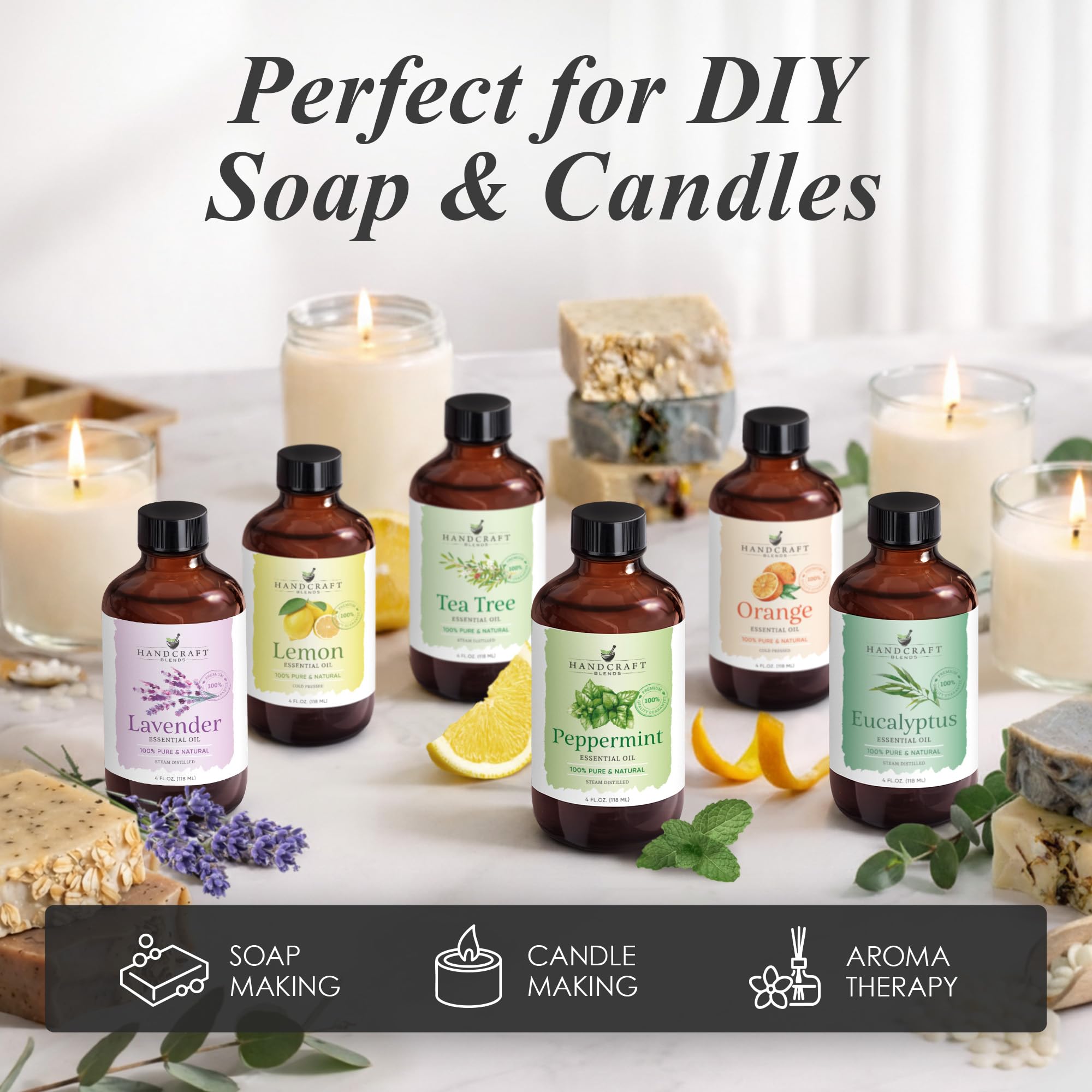 Handcraft Blends Lime, bougie artisanale et parfum frais.