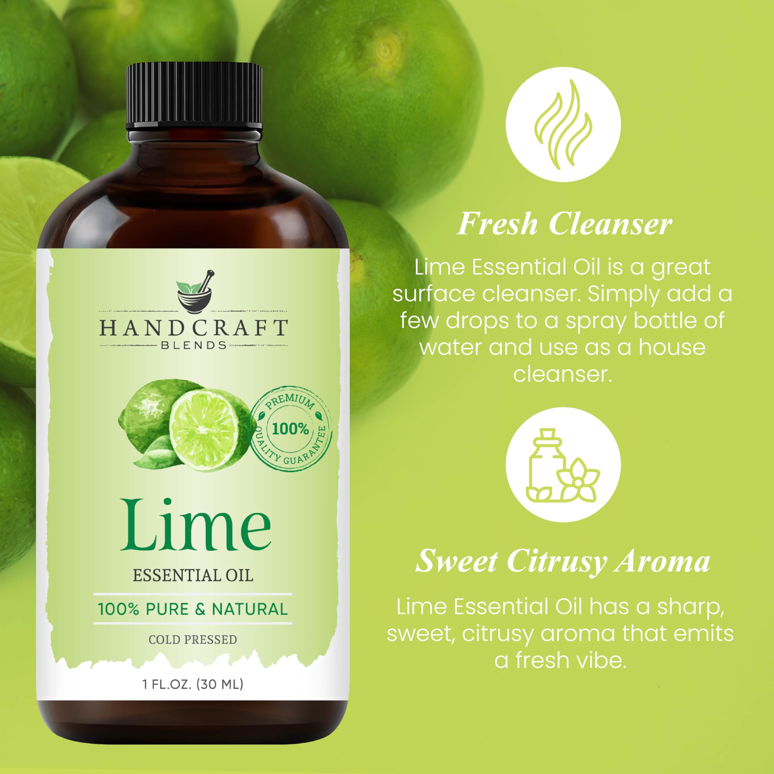Handcraft Blends Lime, soin peau naturel et hydratant.