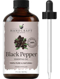 Handcraft Blends huile poivre noir dans bouteille ambrée pour préserver le parfum