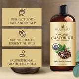 Handcraft Blends huile ricin bio massage corps – glisse douce et nourrissante