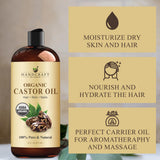 Handcraft Blends huile ricin bio cheveux et peau – hydratation naturelle quotidienne