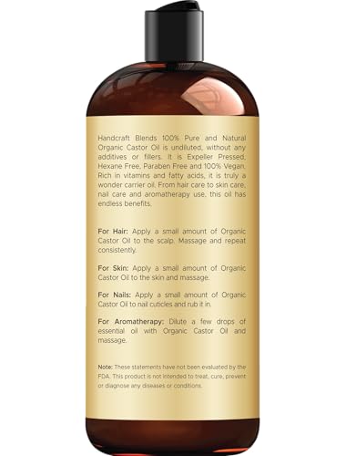 Handcraft Blends huile ricin bio soin peau – texture légère et hydratante