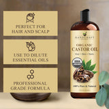Texture riche et glissante pour massage avec huile de ricin Handcraft Blends.