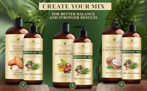 Handcraft Blends huile de ricin romarin – cuir chevelu hydraté et revitalisé.