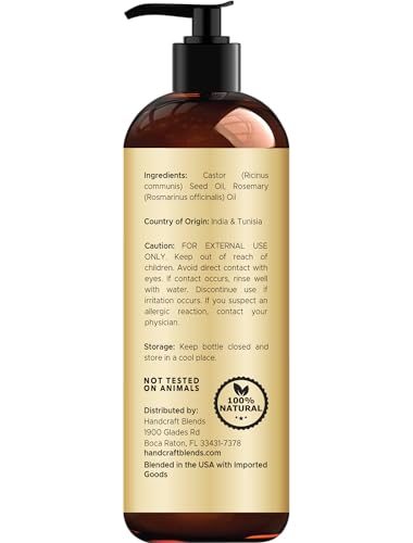 Handcraft Blends huile de ricin romarin – soins cheveux pour nourrir et hydrater les longueurs.