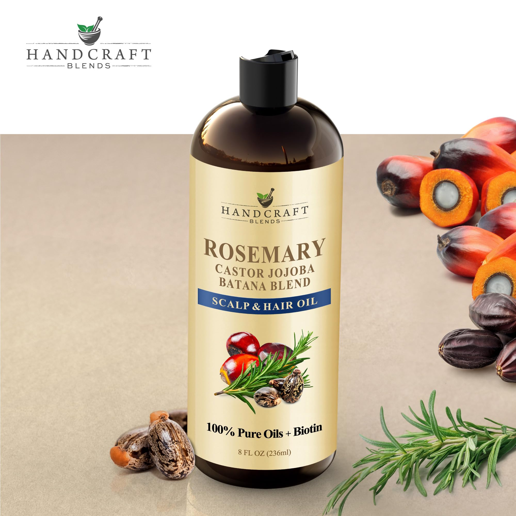 Ingrédients riches de Handcraft Blends huile romarin pour nourrir longueurs