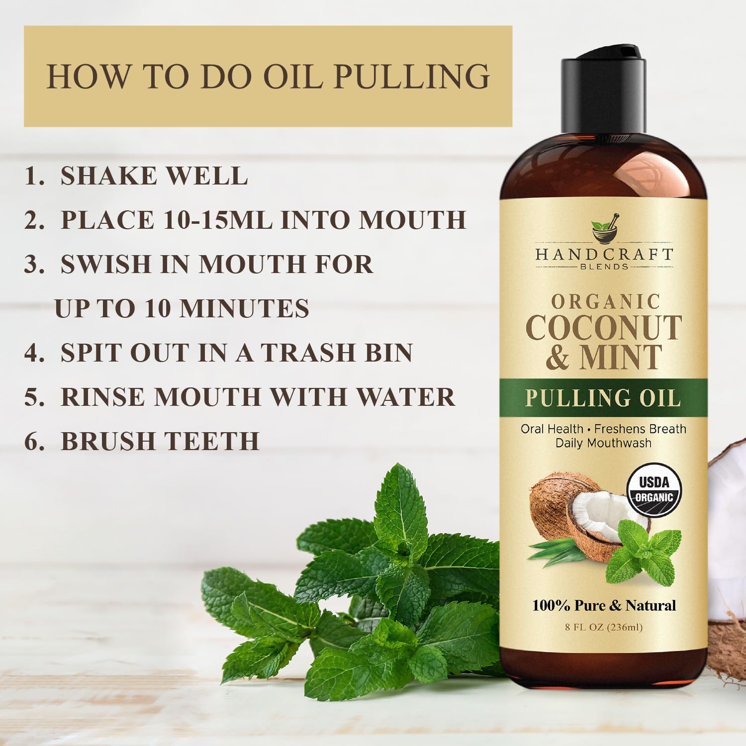 Handcraft Blends menthe-poivrée pulling, souffle frais après utilisation.